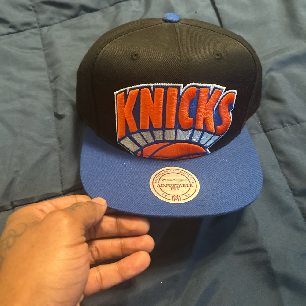 Mitchell & Ness Black and Blue Snapback Cap
